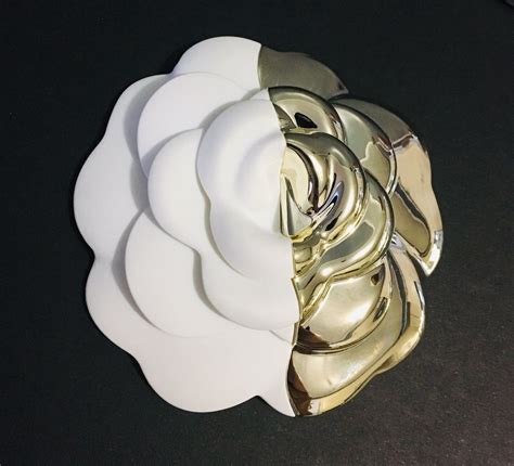 camelia de chanel 2016|Chanel camellia flower brooch.